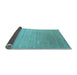 Sideview of Abstract Light Blue Contemporary Rug, con1407lblu