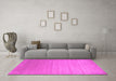 Machine Washable Abstract Pink Contemporary Rug in a Living Room, wshcon1407pnk