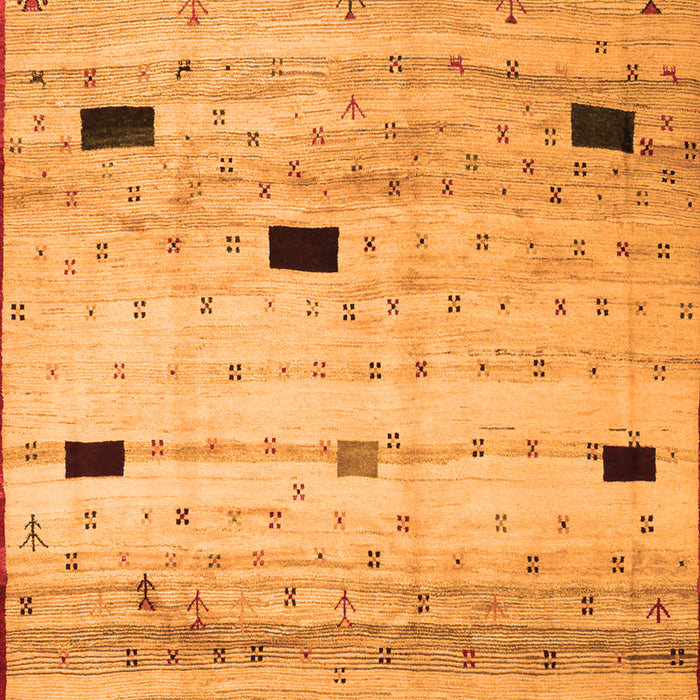 Abstract Orange Contemporary Rug, con1408org