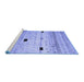 Sideview of Machine Washable Abstract Blue Contemporary Rug, wshcon1408blu