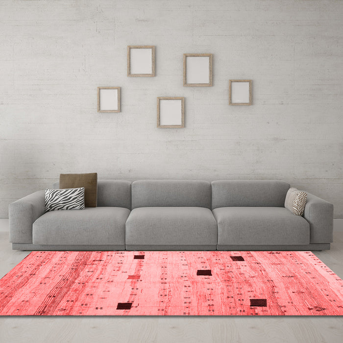 Contemporary Red Washable Rugs