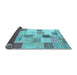 Sideview of Patchwork Light Blue Transitional Rug, con1409lblu