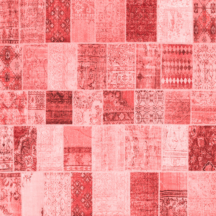 Patchwork Red Transitional Rug, con1409red