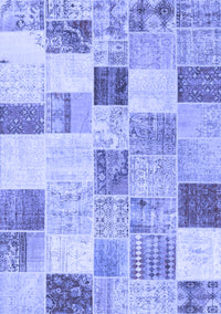 Patchwork Blue Transitional Rug, con1409blu