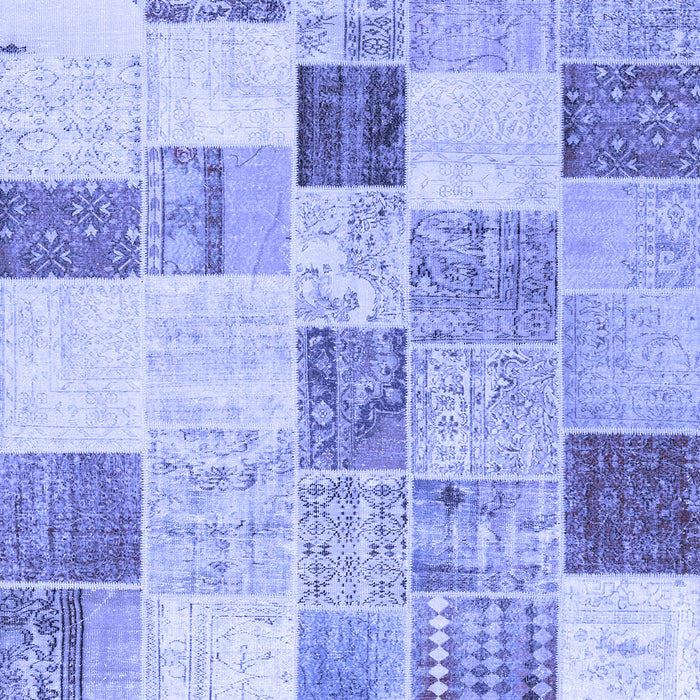 Patchwork Blue Transitional Rug, con1409blu