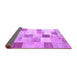 Sideview of Patchwork Purple Transitional Rug, con1409pur