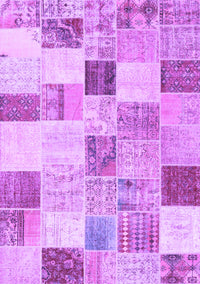 Patchwork Purple Transitional Rug, con1409pur