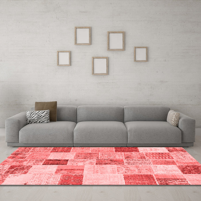 Transitional Red Washable Rugs
