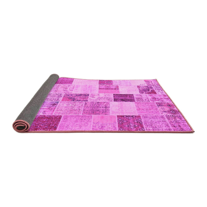 Sideview of Patchwork Pink Transitional Rug, con1409pnk