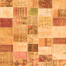 Serging Thickness of Patchwork Orange Transitional Rug, con1409org