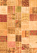 Serging Thickness of Machine Washable Patchwork Orange Transitional Area Rugs, wshcon1409org