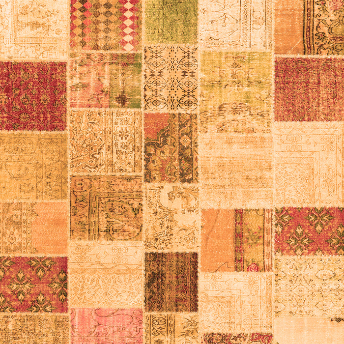 Serging Thickness of Machine Washable Patchwork Orange Transitional Area Rugs, wshcon1409org