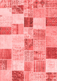 Patchwork Red Transitional Rug, con1409red