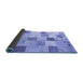 Sideview of Patchwork Blue Transitional Rug, con1409blu