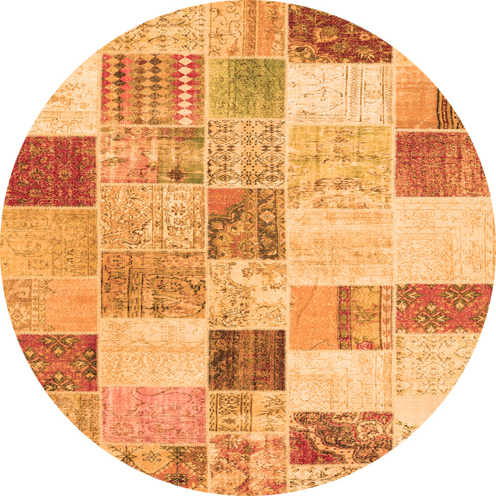 Machine Washable Patchwork Orange Transitional Area Rugs, wshcon1409org