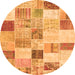 Machine Washable Patchwork Orange Transitional Area Rugs, wshcon1409org