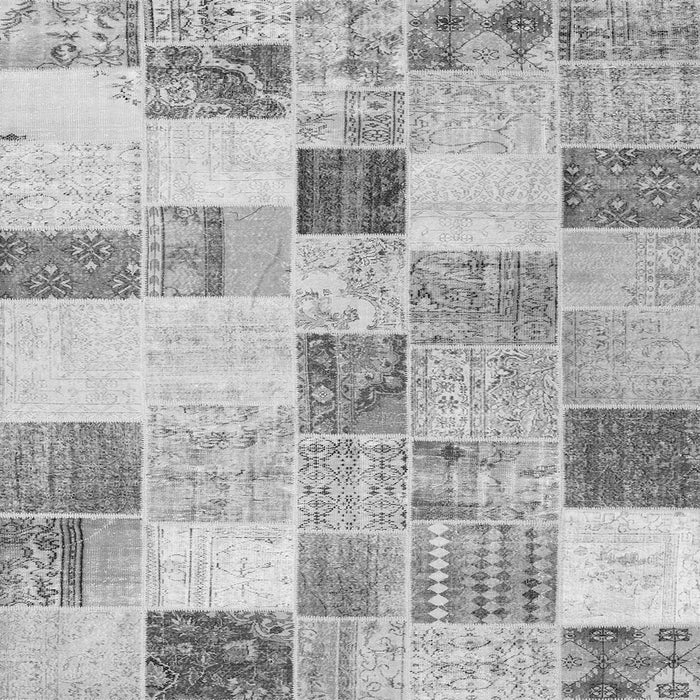 Serging Thickness of Patchwork Gray Transitional Rug, con1409gry