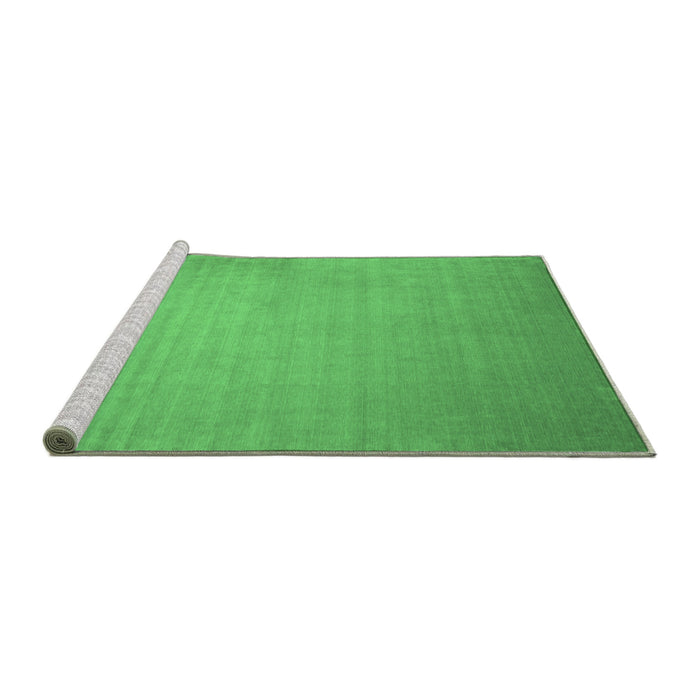 Sideview of Machine Washable Solid Emerald Green Modern Area Rugs, wshcon140emgrn