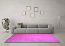 Machine Washable Solid Purple Modern Area Rugs in a Living Room, wshcon140pur