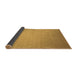 Sideview of Solid Brown Modern Rug, con140brn