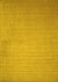 Machine Washable Solid Yellow Modern Rug, wshcon140yw