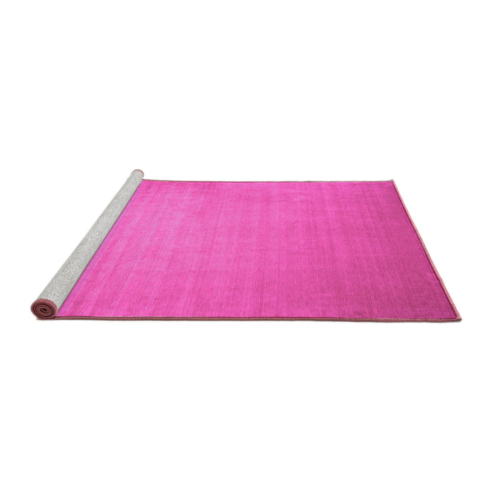 Sideview of Machine Washable Solid Pink Modern Rug, wshcon140pnk