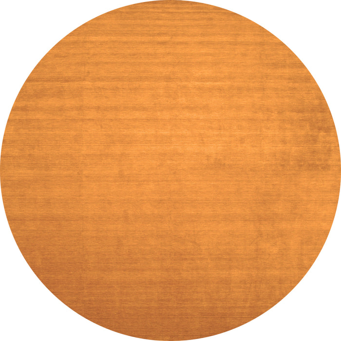 Square Solid Orange Modern Rug, con140org