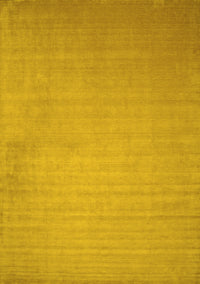 Solid Yellow Modern Rug, con140yw