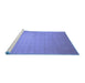 Sideview of Machine Washable Solid Blue Modern Rug, wshcon140blu