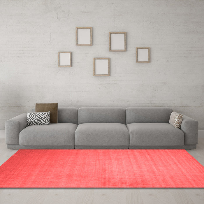 Modern Red Washable Rugs