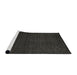 Serging Thickness of Machine Washable Contemporary Charcoal Black Rug, wshcon141