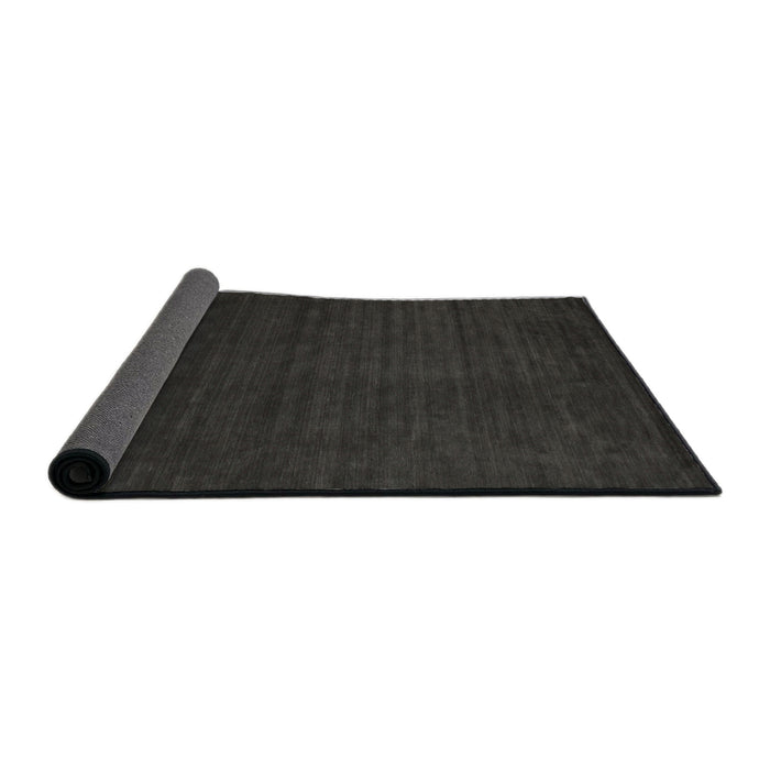 Thickness of Contemporary Charcoal Black Modern Rug, con141