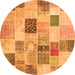 Machine Washable Patchwork Orange Transitional Area Rugs, wshcon1410org