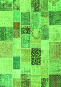 Patchwork Green Transitional Rug, con1410grn