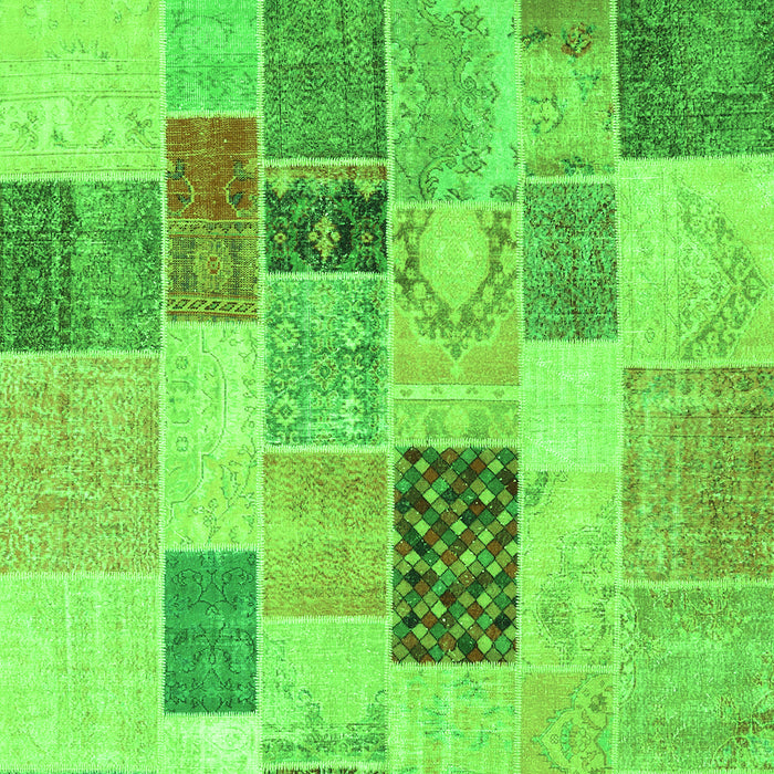 Patchwork Green Transitional Rug, con1410grn