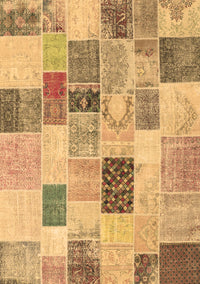 Patchwork Brown Transitional Rug, con1410brn