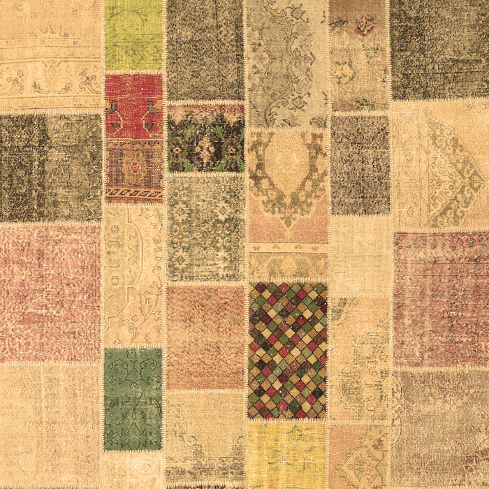 Patchwork Brown Transitional Rug, con1410brn