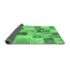 Sideview of Patchwork Emerald Green Transitional Rug, con1410emgrn