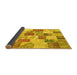 Sideview of Patchwork Yellow Transitional Rug, con1411yw