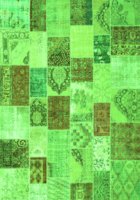 Patchwork Green Transitional Rug, con1411grn