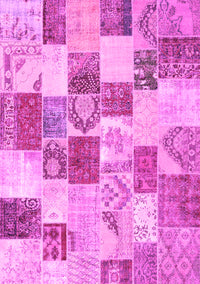 Patchwork Pink Transitional Rug, con1411pnk