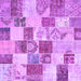 Square Patchwork Purple Transitional Rug, con1411pur