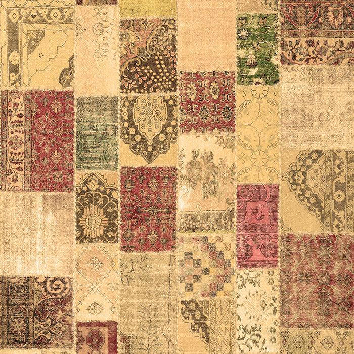 Patchwork Brown Transitional Rug, con1411brn