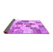 Sideview of Patchwork Purple Transitional Rug, con1411pur