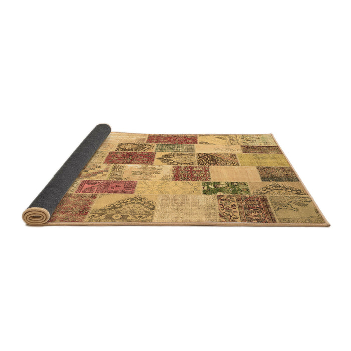 Sideview of Patchwork Brown Transitional Rug, con1411brn