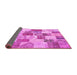 Sideview of Patchwork Pink Transitional Rug, con1411pnk