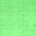 Square Solid Emerald Green Modern Rug, con1412emgrn