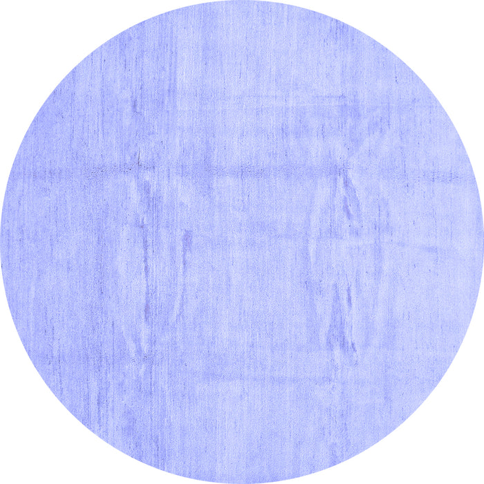 Round Solid Blue Modern Rug, con1412blu