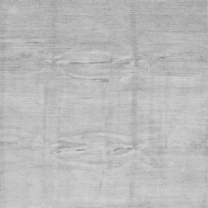 Round Machine Washable Solid Gray Modern Rug, wshcon1412gry