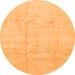 Square Solid Orange Modern Rug, con1412org